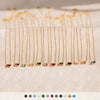 Titanium Steel Geometric Twelve Birthstone Zircon Necklace For Ladies With Electroplating Treatment