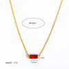Titanium Steel Geometric Twelve Birthstone Zircon Necklace For Ladies With Electroplating Treatment
