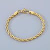 Titanium Steel Geometric Twist Chain Bracelet Electroplated Unisex