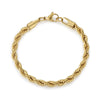 Titanium Steel Geometric Twist Chain Bracelet Electroplated Unisex