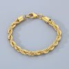 Titanium Steel Geometric Twist Chain Bracelet Electroplated Unisex