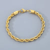 Titanium Steel Geometric Twist Chain Bracelet Electroplated Unisex