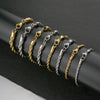 Titanium Steel Geometric Twist Chain Bracelet Electroplated Unisex