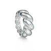 Titanium Steel Geometric Twist Shape Casting And Electroplating Ring Unisex Jewelry