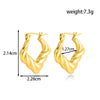 Titanium Steel Geometric Twisted Diamond Wheat Ear Shape Electroplated Women's Earrings Light Luxury Style