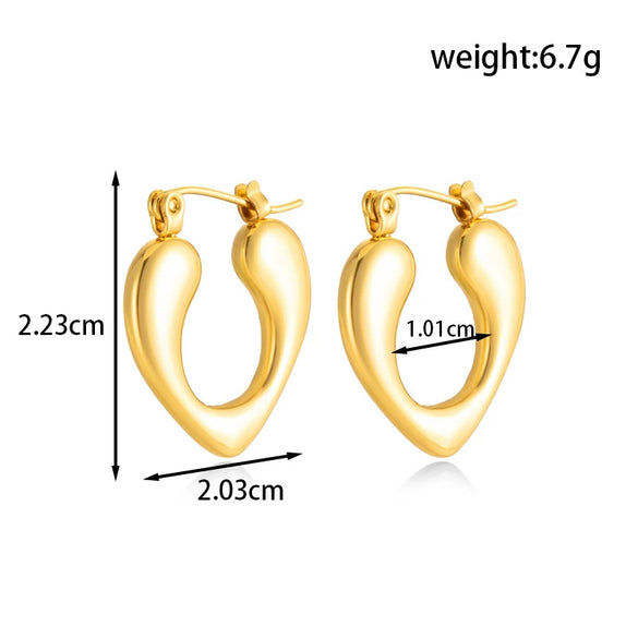 Titanium Steel Geometric Twisted Diamond Wheat Ear Shape Electroplated Women's Earrings Light Luxury Style