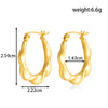 Titanium Steel Geometric Twisted Diamond Wheat Ear Shape Electroplated Women's Earrings Light Luxury Style