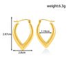 Titanium Steel Geometric Twisted Hammer Pattern Electroplated Women's Earrings