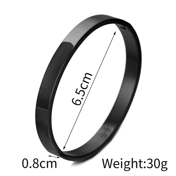 Titanium Steel Geometric Unisex Opening Bracelet Jewelry That Does Not Fade
