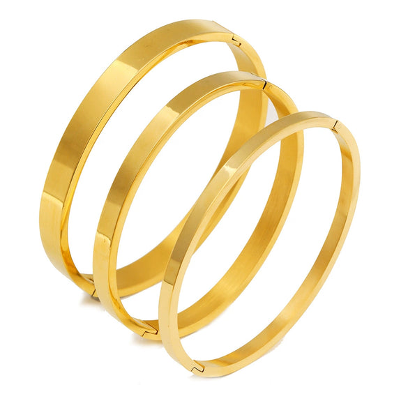 Titanium Steel Geometric Unisex Opening Bracelet Jewelry That Does Not Fade