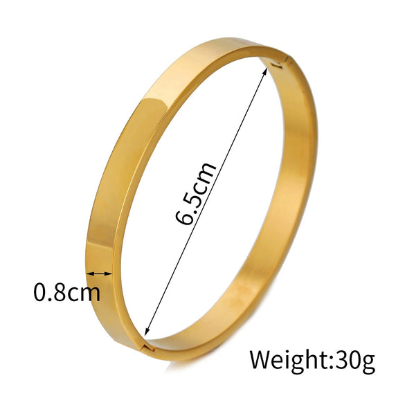 Titanium Steel Geometric Unisex Opening Bracelet Jewelry That Does Not Fade