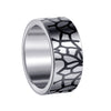 Titanium Steel Geometric Unisex Ring With Electroplating Simple And Crack Design Does Not Fade