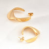 Titanium Steel Geometric Ushaped Electroplated Twist Earrings For Women