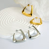 Titanium Steel Geometric Ushaped Triangle Earrings Plated With Gold