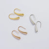 316L Stainless Steel Geometric Water Drop Curved Hook Earrings For Women With Electroplating Design