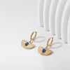 Titanium Steel Geometric Water Drop Fanshaped Pattern Women's Earrings