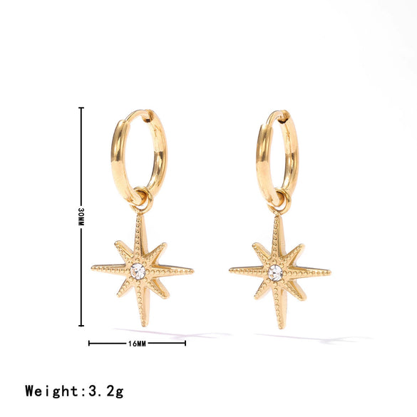 Titanium Steel Geometric Women's Earrings Light Luxury Niche Minimalist Design