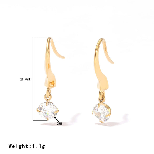 Titanium Steel Geometric Women's Earrings Simple Style