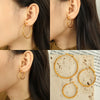 316L Stainless Steel Geometric Women's Simple Twist Earrings With Electroplating