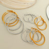316L Stainless Steel Geometric Women's Simple Twist Earrings With Electroplating