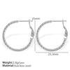 316L Stainless Steel Geometric Women's Simple Twist Earrings With Electroplating