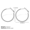 316L Stainless Steel Geometric Women's Simple Twist Earrings With Electroplating