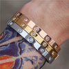Titanium Steel Geometric Zircon Bracelet With Diamond Cut Design Fashion Stainless Steel Chain Bracelet For Women And Unisex Wear