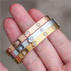 Titanium Steel Geometric Zircon Bracelet With Diamond Cut Design Fashion Stainless Steel Chain Bracelet For Women And Unisex Wear