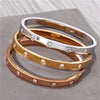 Titanium Steel Geometric Zircon Bracelet With Diamond Cut Design Fashion Stainless Steel Chain Bracelet For Women And Unisex Wear