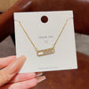 Titanium Steel Geometric Zircon Inlaid Pendant Necklace For Women Light Luxury Style