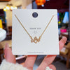 Titanium Steel Geometric Zircon Inlaid Pendant Necklace For Women Light Luxury Style