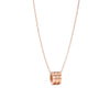 Titanium Steel Geometric Zirconencrusted Simple Necklace For Women Electroplated O Word Chain