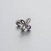 Titanium Steel Geometric Zirconia Love Butterfly Screw Earrings For Women