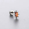 Titanium Steel Geometric Zirconia Women's Puncture Earrings