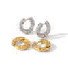 Titanium Steel Geometry Electroplated Ear Studs And Earrings