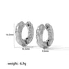 Titanium Steel Geometry Electroplated Ear Studs And Earrings