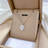Titanium Steel Gold Foil Four Leaf Flower Geometric Style Electroplated Unisex Necklace