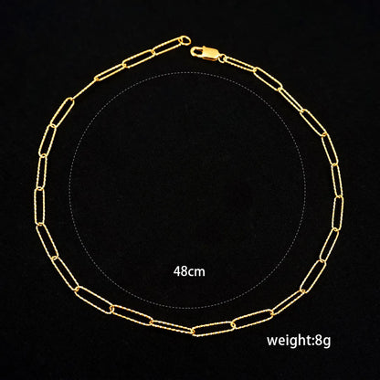 Titanium Steel Gold Plated Casual Simple Style Classic Style Geometric Choker