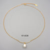Titanium Steel Gold Plated Elegant Sweet Geometric Artificial Pearls Pendant Necklace