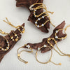 316L Stainless Steel Gold Plated Geometric Beaded Women's Fashion Light Luxury Allmatch Bracelet