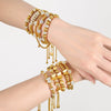 316L Stainless Steel Gold Plated Geometric Beaded Women's Fashion Light Luxury Allmatch Bracelet