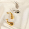 316L Stainless Steel Gold Plated Geometric Comma Shape Earrings Jewelry