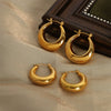 316L Stainless Steel Gold Plated Geometric U Shape Women's Earrings Fashion Niche Design