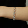 316L Stainless Steel Gold Plated Irregular Geometric Hollow Opening Bracelet Jewelry