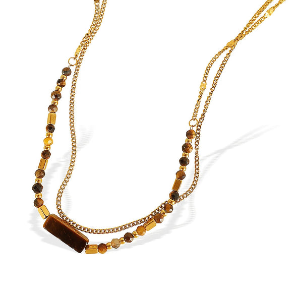 316L Stainless Steel Gold Plated Necklace For Women Simple Minimalist Fashion Design