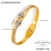 316L Stainless Steel Gold Plated Niche Geometric Fourleaf Love Diamond Butterfly Design Bracelet