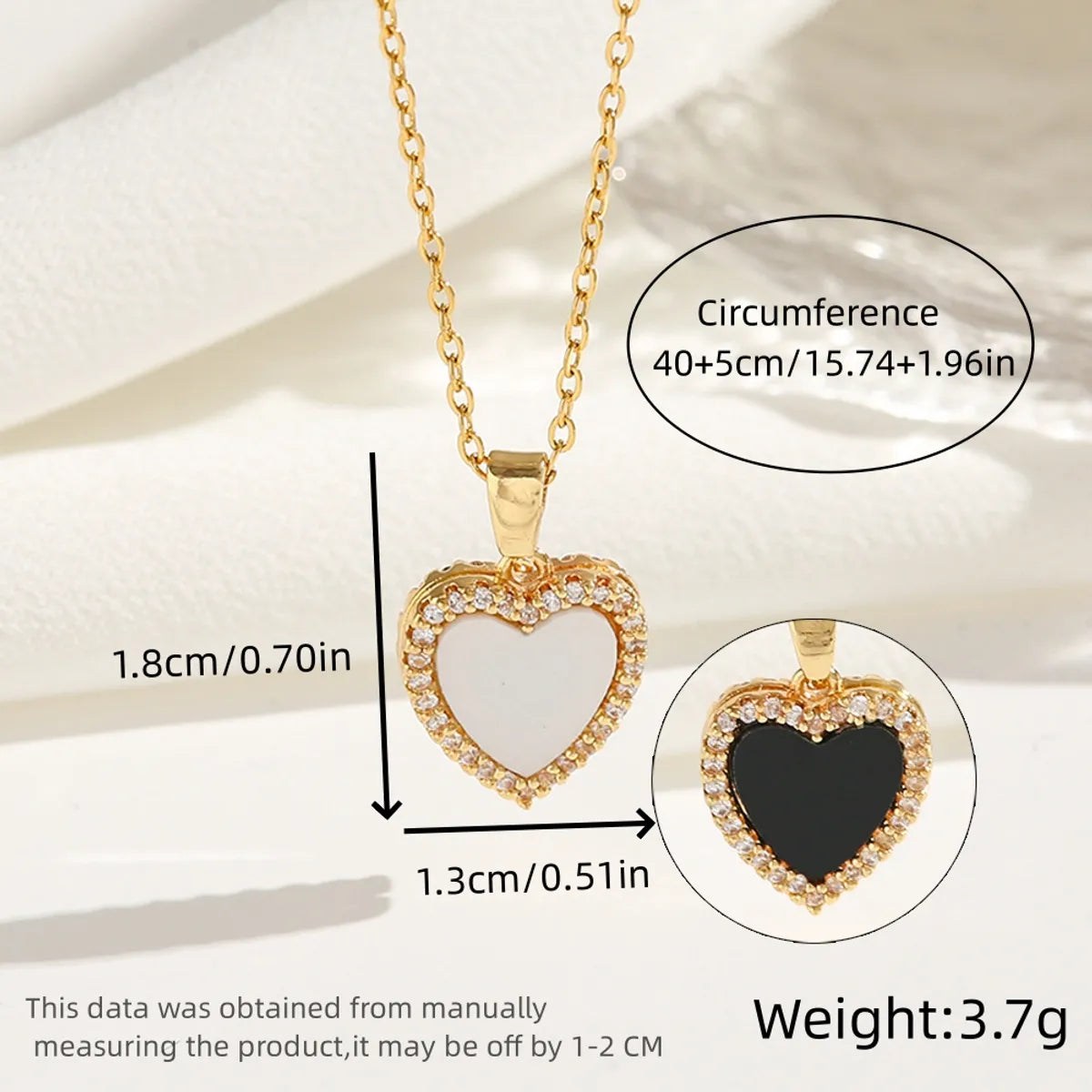 Wholesale Jewelry Romantic Sweet Simple Style Moon Rose Daisy Titanium Steel Resin Zircon 18K Gold Plated Enamel Plating Inlay Pendant Necklace