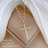 Titanium Steel Gold Plated Simple Style Classic Style Inlay Cross Zircon Pendant Necklace