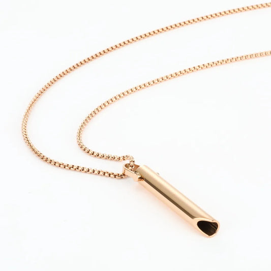 Wholesale Jewelry Simple Style Classic Style Solid Color Titanium Steel Gold Plated Plating Pendant Necklace