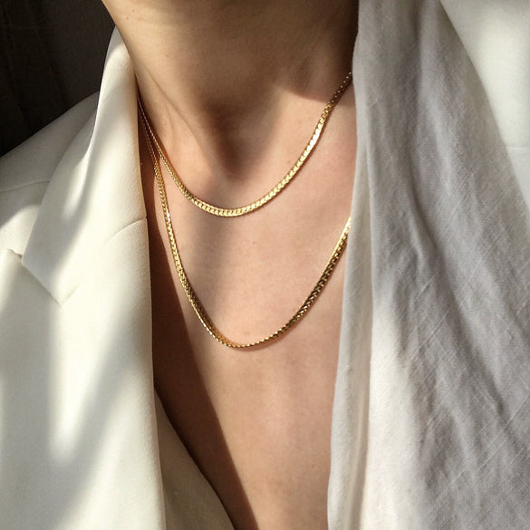 Titanium Steel Gold Plated U Shaped Horse Whip Hip Hop Clavicle Necklace Unisex